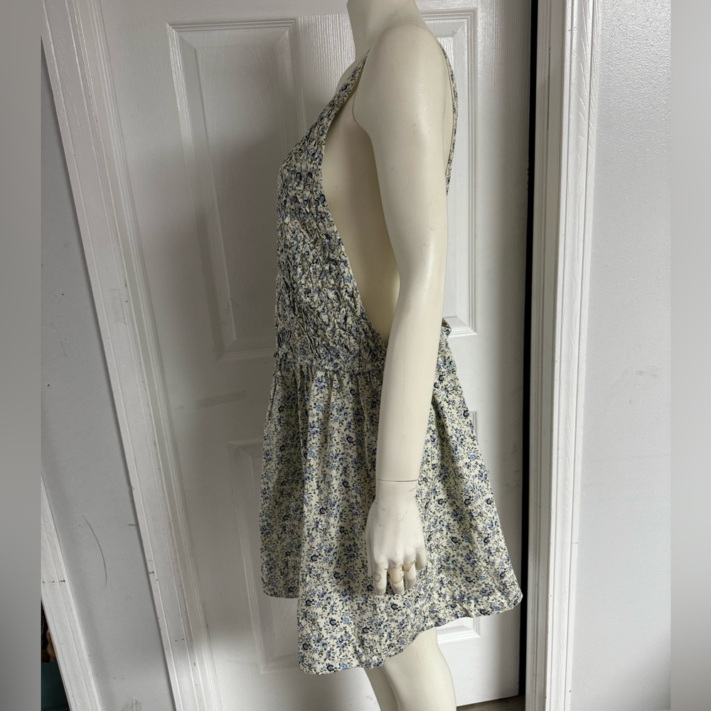 NWT Free People Boho Floral Crossback Button Mini Dress Size Medium - Picture 3 of 16